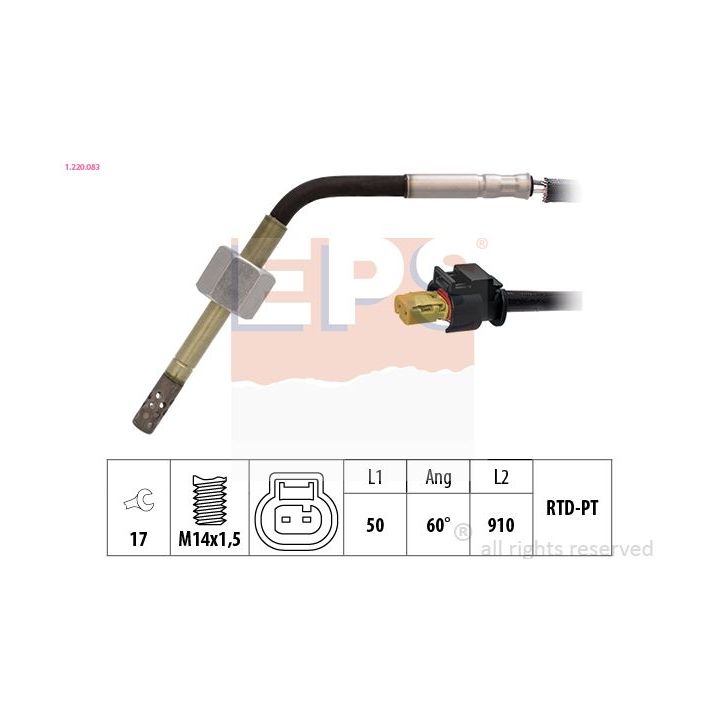 Jutiklis, išmetamųjų dujų temperatūra EPS 1.220.083
