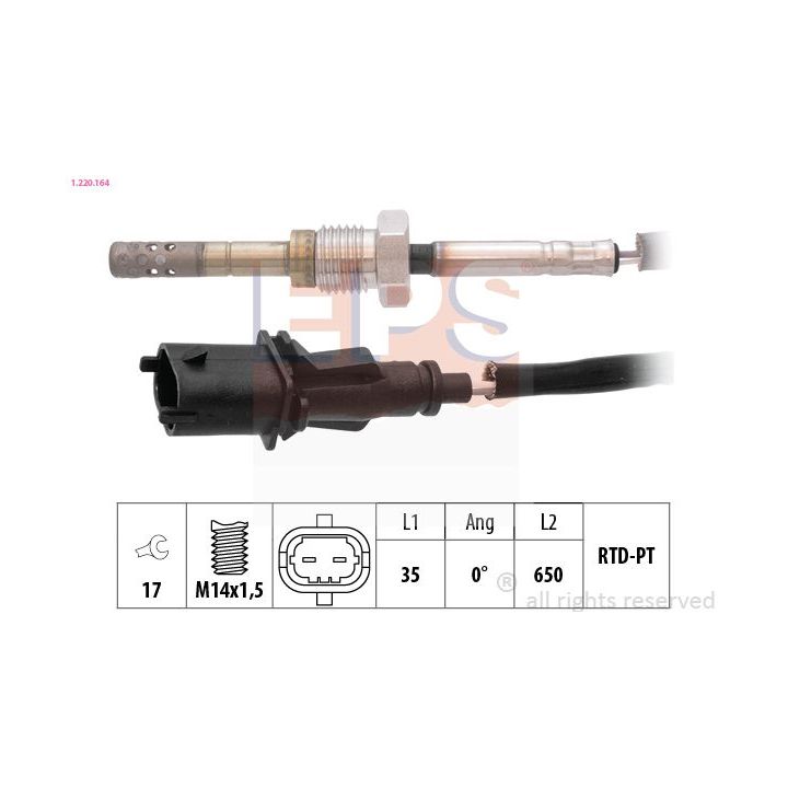 Jutiklis, išmetamųjų dujų temperatūra EPS 1.220.164