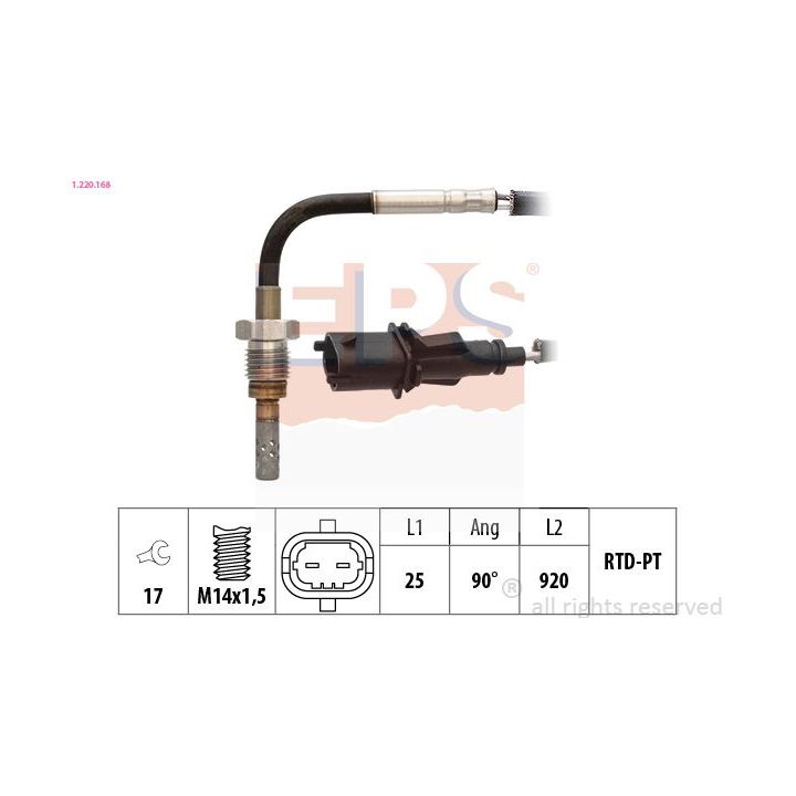 Jutiklis, išmetamųjų dujų temperatūra EPS 1.220.168