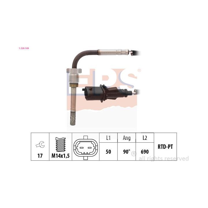 Jutiklis, išmetamųjų dujų temperatūra EPS 1.220.169