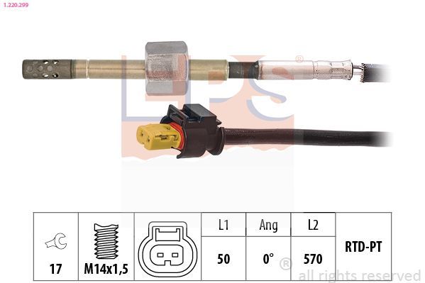 Jutiklis, išmetamųjų dujų temperatūra EPS 1.220.299
