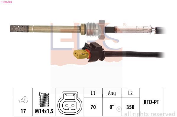Jutiklis, išmetamųjų dujų temperatūra EPS 1.220.300