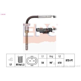 Jutiklis, išmetamųjų dujų temperatūra EPS 1.220.342