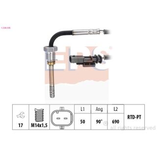 Jutiklis, išmetamųjų dujų temperatūra EPS 1.220.345