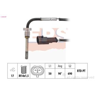 Jutiklis, išmetamųjų dujų temperatūra EPS 1.220.367