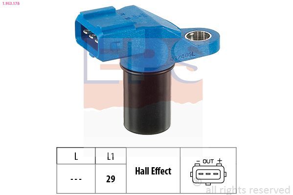 Jutiklis, skirstomojo veleno padėtis EPS 1.953.178