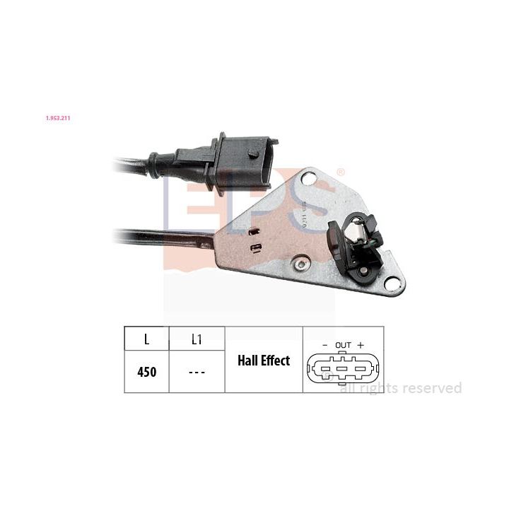 Jutiklis, skirstomojo veleno padėtis EPS 1.953.211