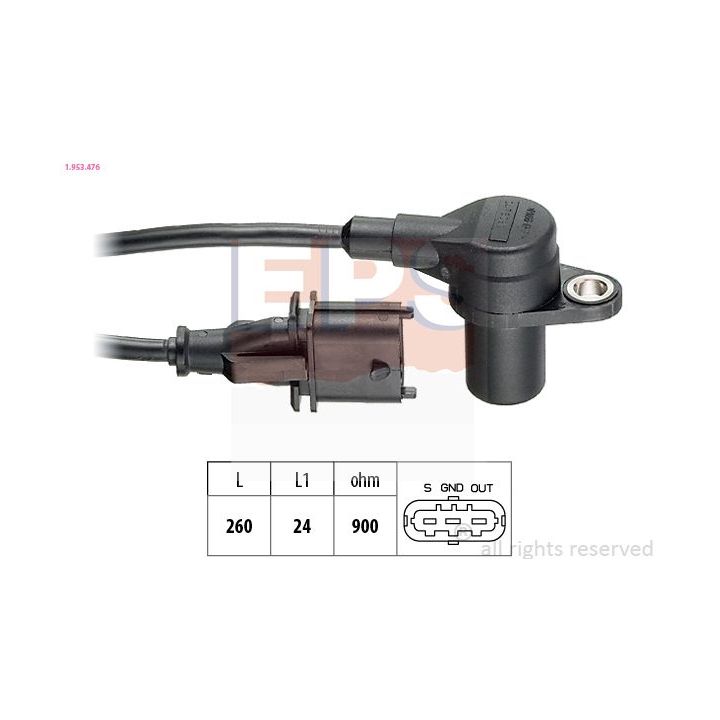 Jutiklis, skirstomojo veleno padėtis EPS 1.953.476