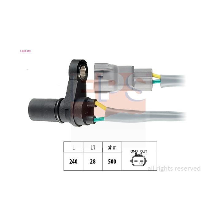 RPM jutiklis, automatinė transmisija EPS 1.953.375