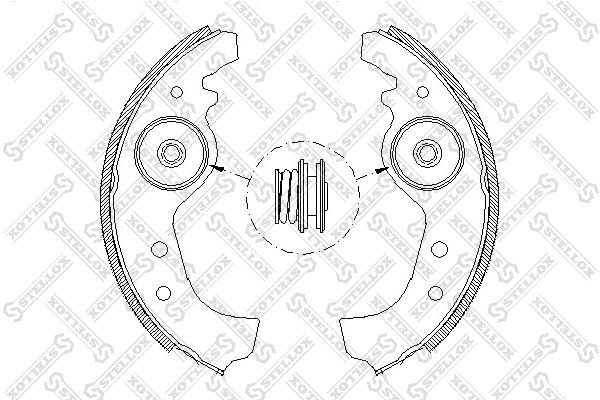 Stabdžių trinkelių komplektas STELLOX 026 101-SX