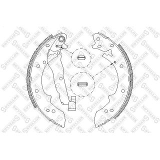 Stabdžių trinkelių komplektas STELLOX 038 101-SX