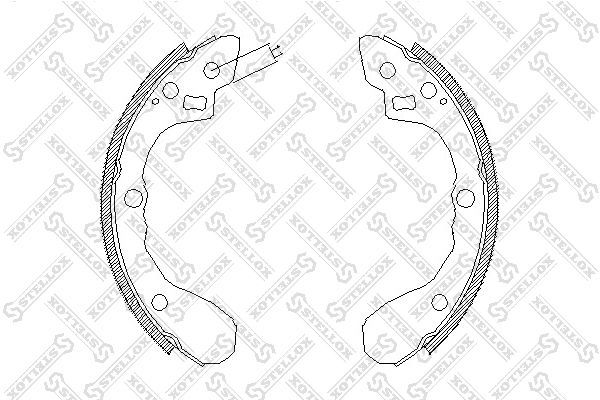 Stabdžių trinkelių komplektas STELLOX 071 100-SX