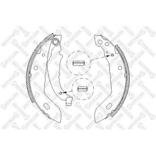 Stabdžių trinkelių komplektas STELLOX 094 100-SX