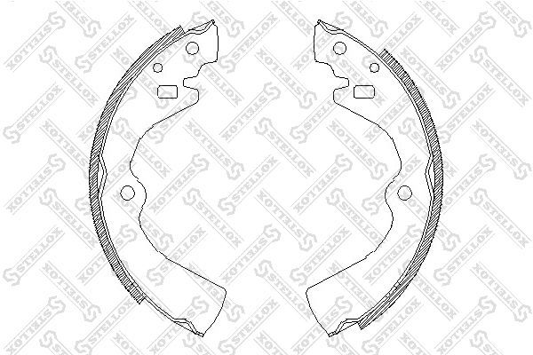 Stabdžių trinkelių komplektas STELLOX 138 100-SX
