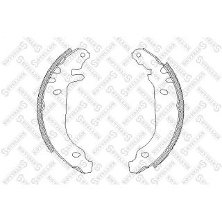 Stabdžių trinkelių komplektas STELLOX 180 100-SX