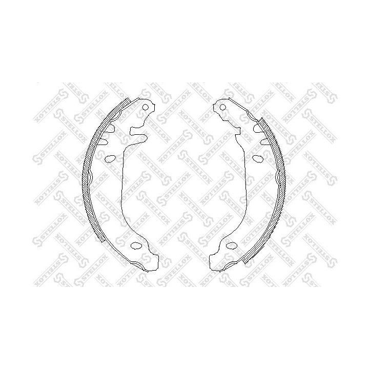 Stabdžių trinkelių komplektas STELLOX 180 100-SX
