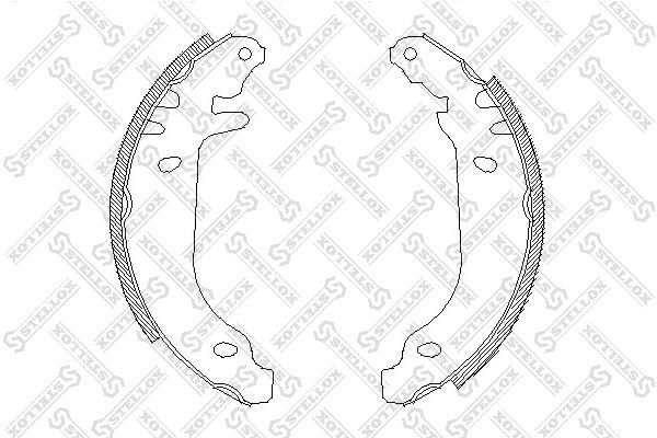 Stabdžių trinkelių komplektas STELLOX 180 100-SX