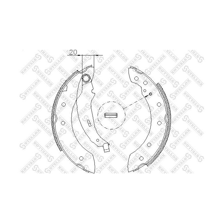 Stabdžių trinkelių komplektas STELLOX 210 101-SX