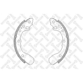 Stabdžių trinkelių komplektas STELLOX 355 100-SX