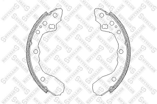 Stabdžių trinkelių komplektas STELLOX 355 100-SX
