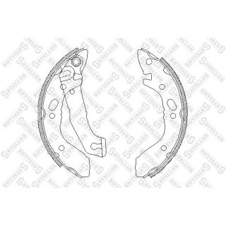 Stabdžių trinkelių komplektas STELLOX 412 100-SX