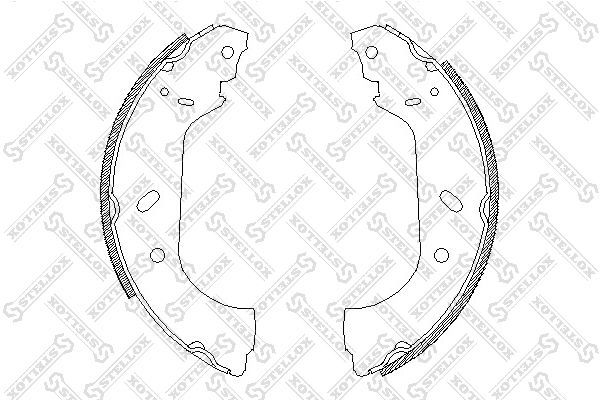 Stabdžių trinkelių komplektas STELLOX 428 100-SX