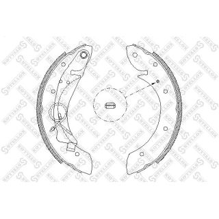 Stabdžių trinkelių komplektas STELLOX 430 100-SX