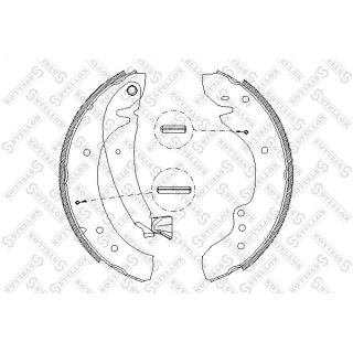 Stabdžių trinkelių komplektas STELLOX 729 100-SX