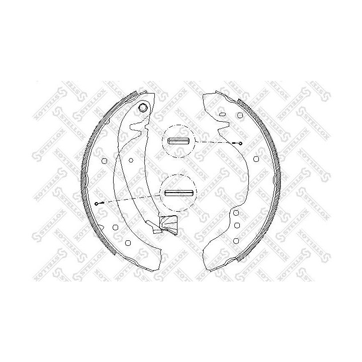 Stabdžių trinkelių komplektas STELLOX 729 100-SX