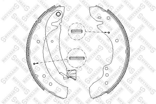 Stabdžių trinkelių komplektas STELLOX 729 100-SX