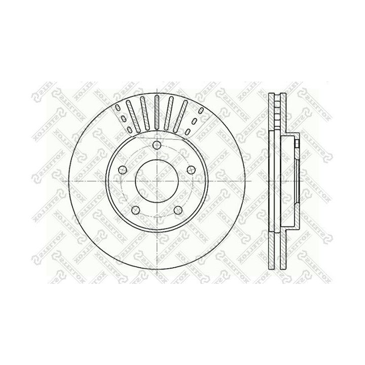 Stabdžių diskas STELLOX 6020-2256V-SX