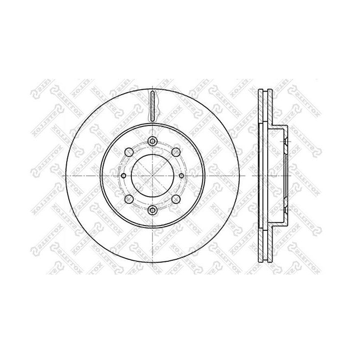 Stabdžių diskas STELLOX 6020-2614V-SX