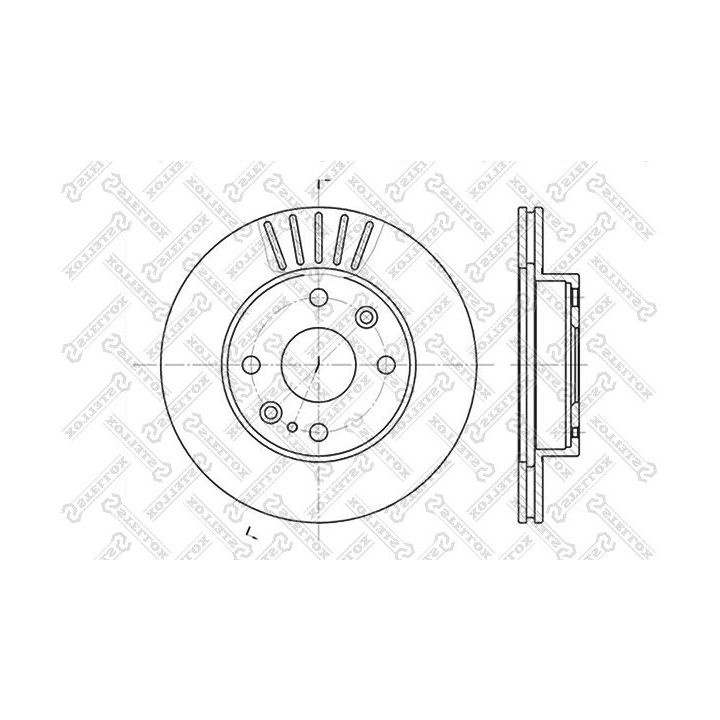 Stabdžių diskas STELLOX 6020-3223V-SX
