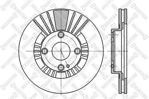 Stabdžių diskas STELLOX 6020-3235V-SX