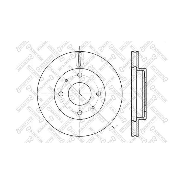 Stabdžių diskas STELLOX 6020-3403V-SX
