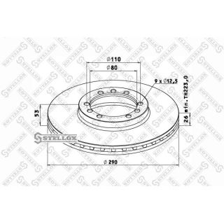 Stabdžių diskas STELLOX 85-00717-SX