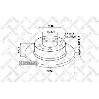 Stabdžių diskas STELLOX 85-00718-SX