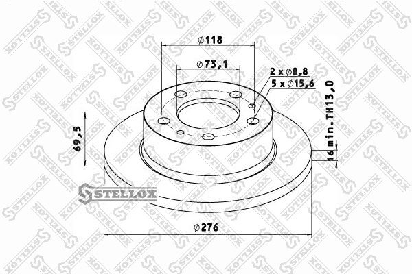 Stabdžių diskas STELLOX 85-00718-SX