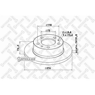Stabdžių diskas STELLOX 85-00719-SX