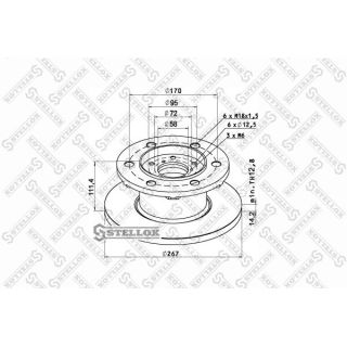 Stabdžių diskas STELLOX 85-00735-SX