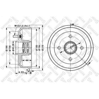 Stabdžių būgnas STELLOX 6025-2526-SX