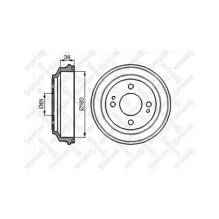 Stabdžių būgnas STELLOX 6025-9908-SX