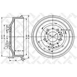 Stabdžių būgnas STELLOX 6026-9906-SX