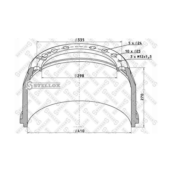 Stabdžių būgnas STELLOX 85-00014-SX