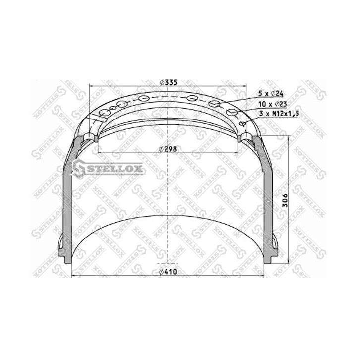 Stabdžių būgnas STELLOX 85-00031-SX