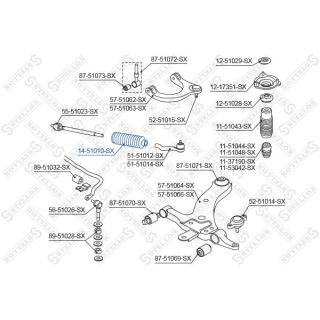 Gofruotoji membrana, vairavimas STELLOX 14-51010-SX