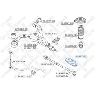 Gofruotoji membrana, vairavimas STELLOX 14-53005-SX