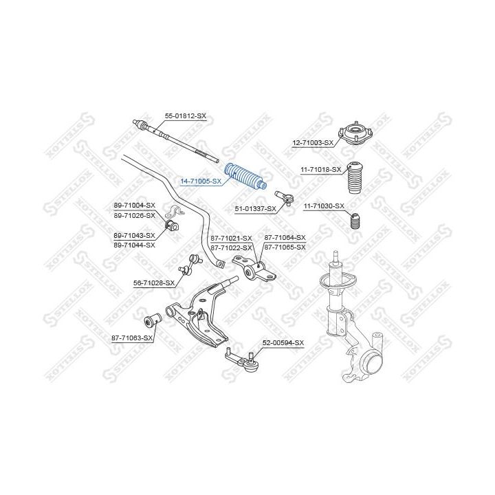 Gofruotoji membrana, vairavimas STELLOX 14-71005-SX