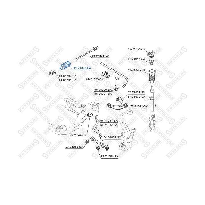 Gofruotoji membrana, vairavimas STELLOX 14-71022-SX