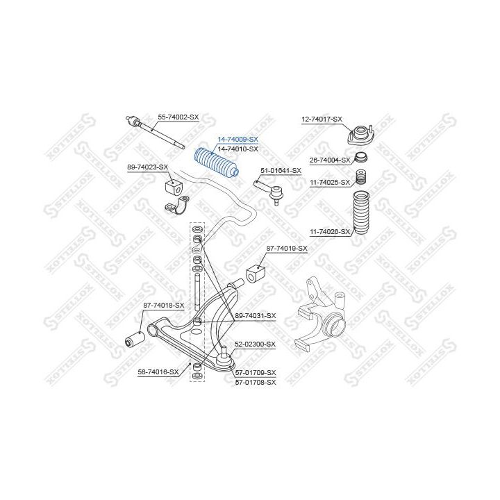 Gofruotoji membrana, vairavimas STELLOX 14-74009-SX